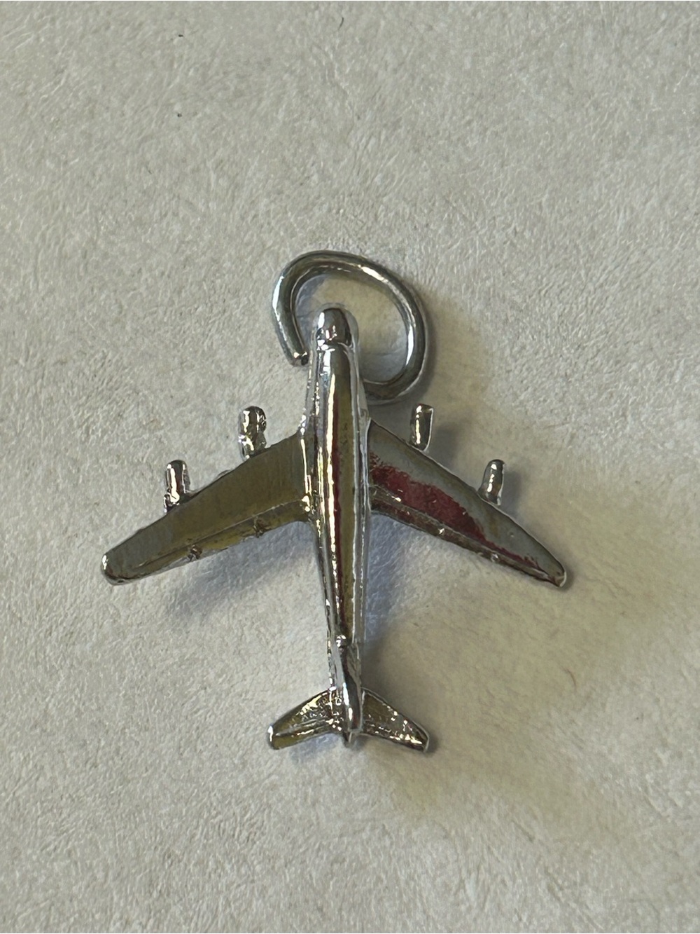 Silver Airplane Charm Pendant